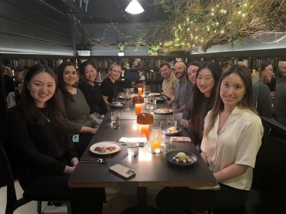 Oxus dinner at a bookstore restaurant